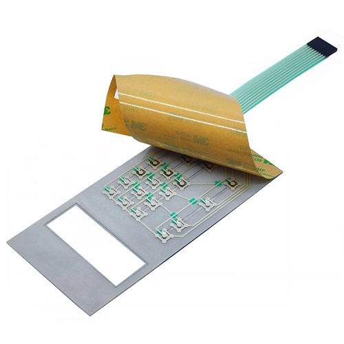 friction resistant plastic graphic overlay keyboard with raised push button Membrane Keypad