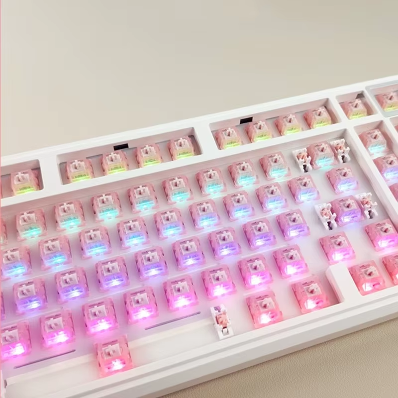 Mathew Tech Sakura Switch 42g Linear 5pin Hot Swappable Prelubed MX Type Switch for Mechanical Keyboard Gaming