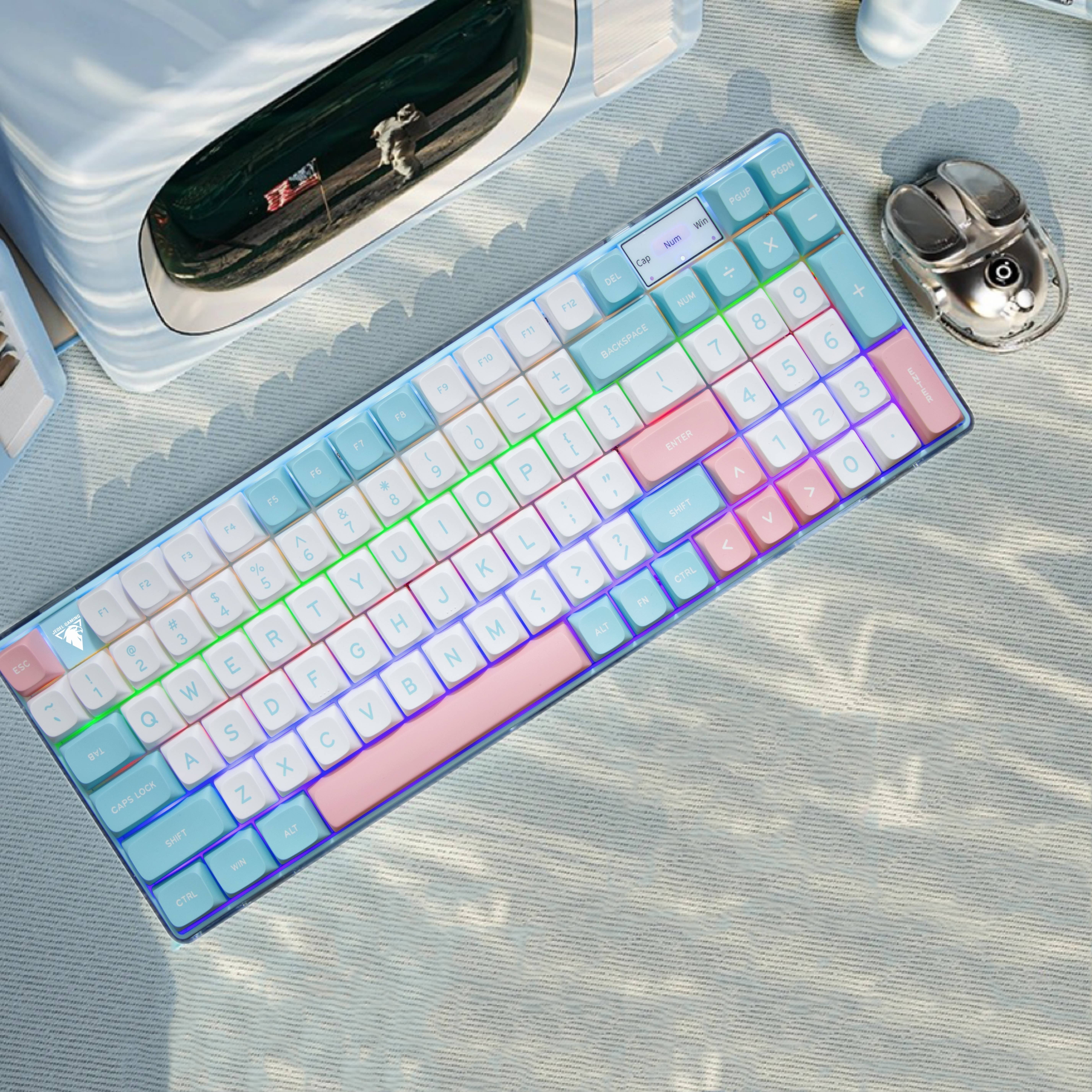 Gaming Keyboard For PBT Keycaps Wired Mechanical Keyboard Portable With LED RGB Backlit Mechanical Keyboard for PC Laptop KL139C