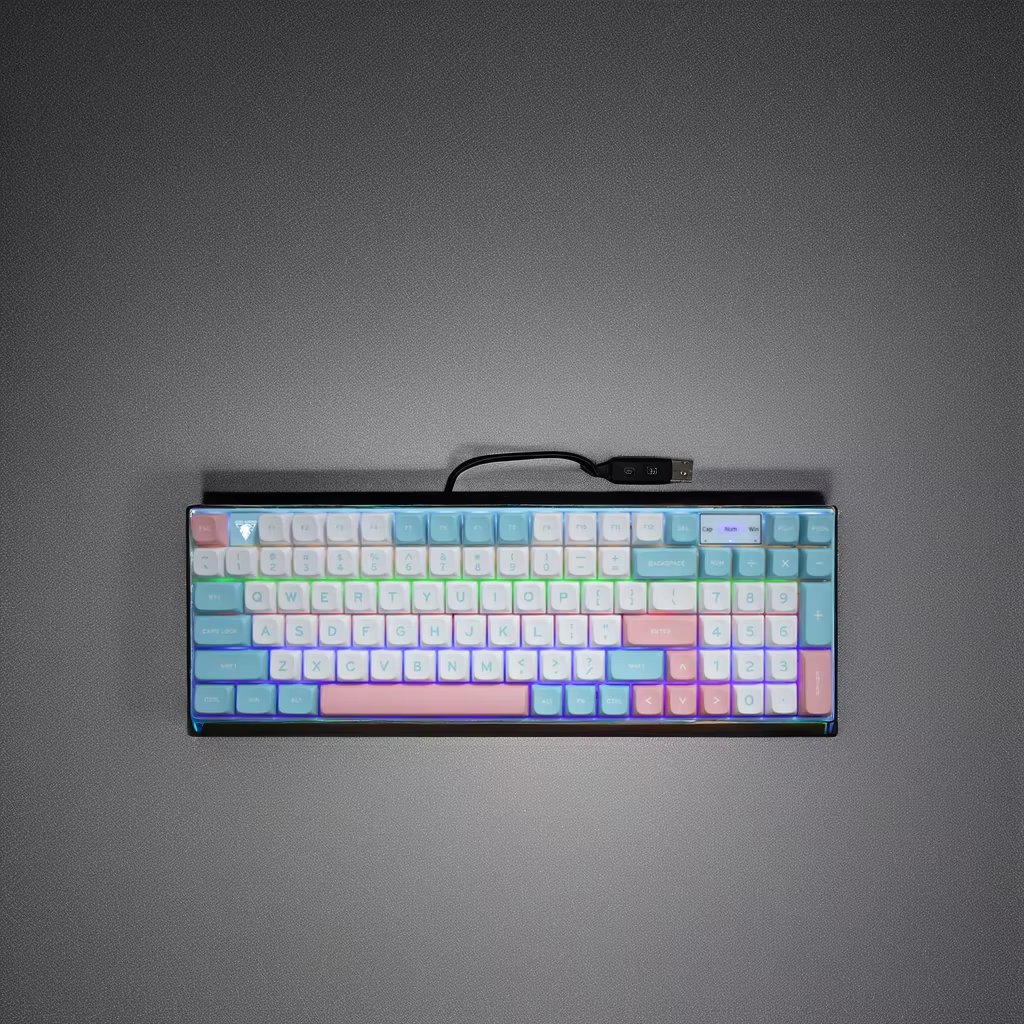 Gaming Keyboard For PBT Keycaps Wired Mechanical Keyboard Portable With LED RGB Backlit Mechanical Keyboard for PC Laptop KL139C