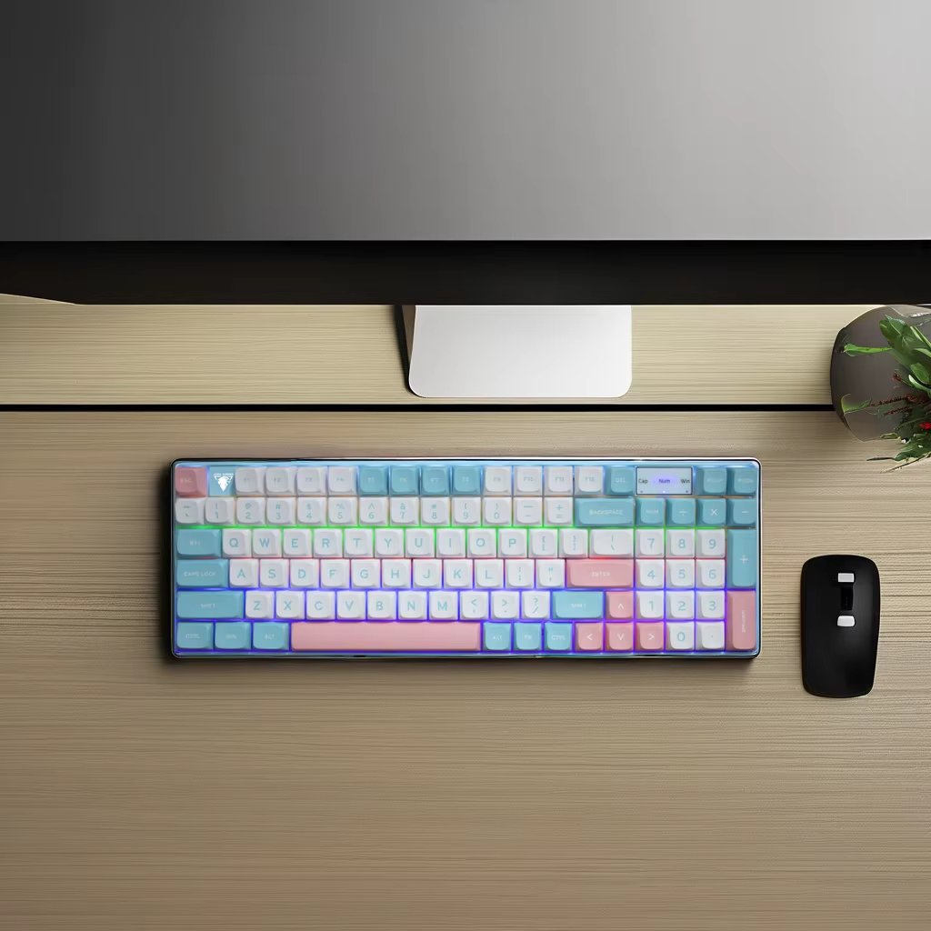 Gaming Keyboard For PBT Keycaps Wired Mechanical Keyboard Portable With LED RGB Backlit Mechanical Keyboard for PC Laptop KL139C