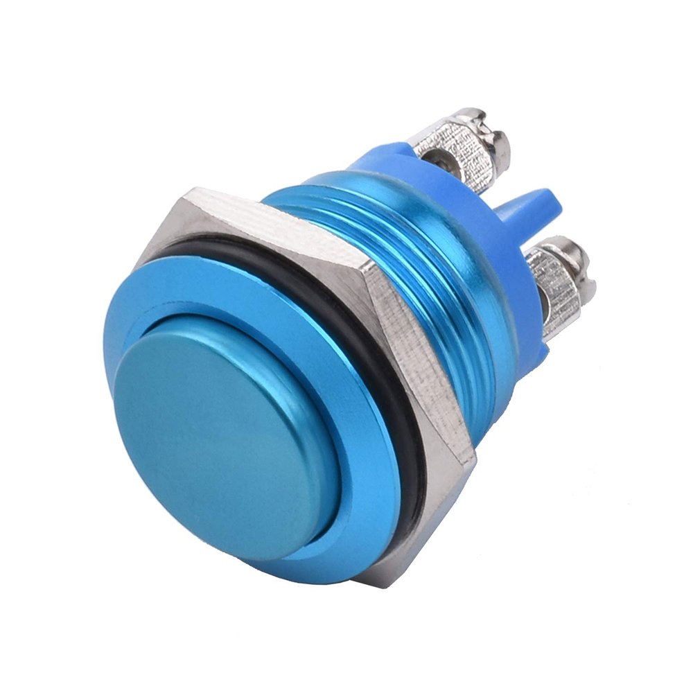 Custom Metal Push Button Silver Black Gold Red Yellow Green Blue Push On Push Off 16mm/19mm/22mm/25mm/28mm/30mm Button Switch