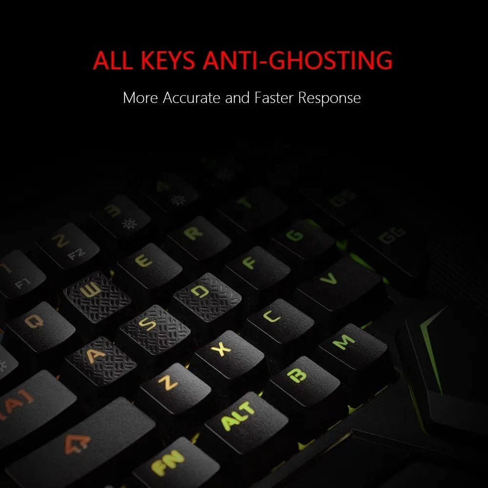 SUNGI One Handed Half Gaming Keyboard 35 Keys RGB Backlight Comfortable Wrist Rest Customizable Mechanical Keyboards