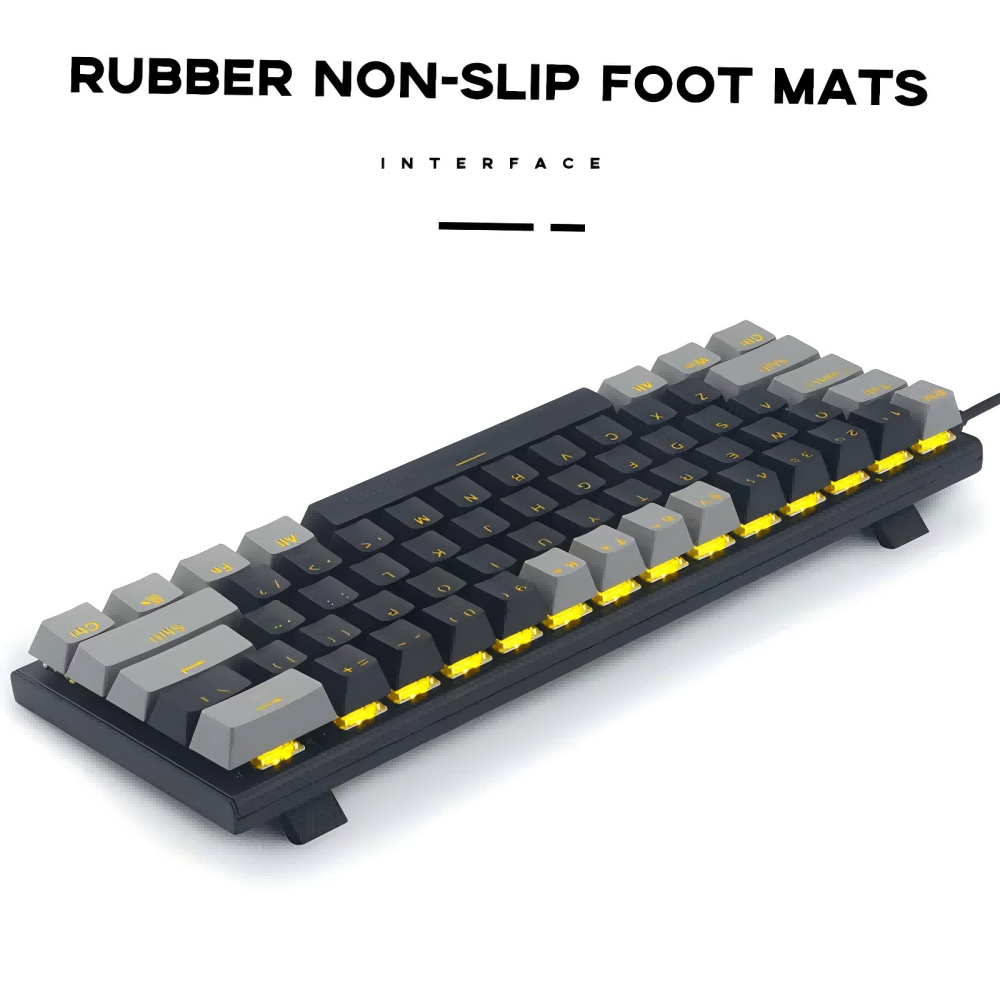 Low MOQ LOGO Customize Professional 61 Key LED Backlit Mechanical Gaming Keyboard USB Wired 60 percent Mechanical Keyboard