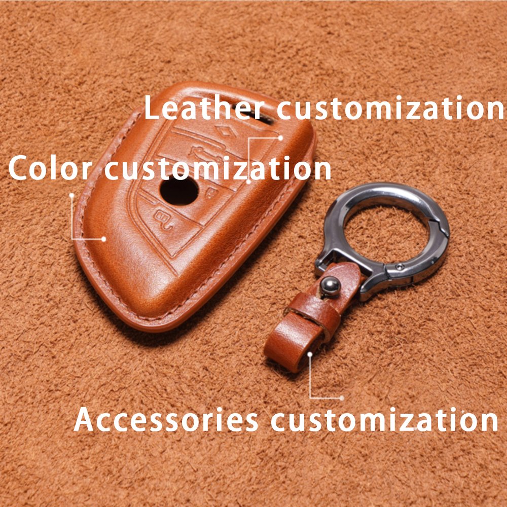 SweetPig Cow Leather Material car Key cover Shell For BMW key case pouch accessory pouch