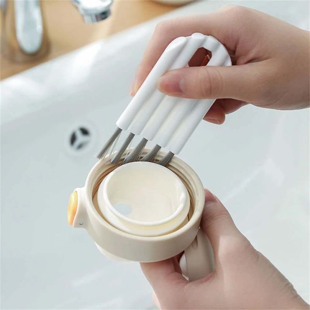 Mini Crevice Cleaning Brush Flexible Window Water Bottle Cup Gap Brush Small Curved Computer Keyboard Cleaner Brush