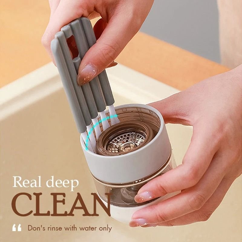 Mini Crevice Cleaning Brush Flexible Window Water Bottle Cup Gap Brush Small Curved Computer Keyboard Cleaner Brush