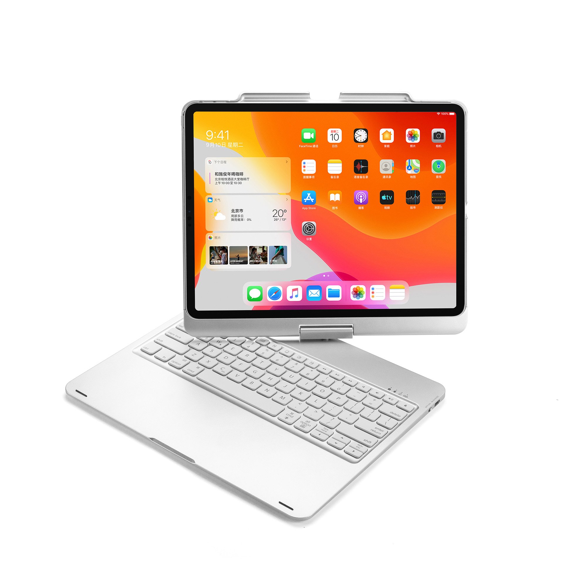 Hot Selling Mini BT Keyboard Case for iPad 12.9inch With Type-C Trackpad Aluminum Material Magic Keyboard Hard Cover