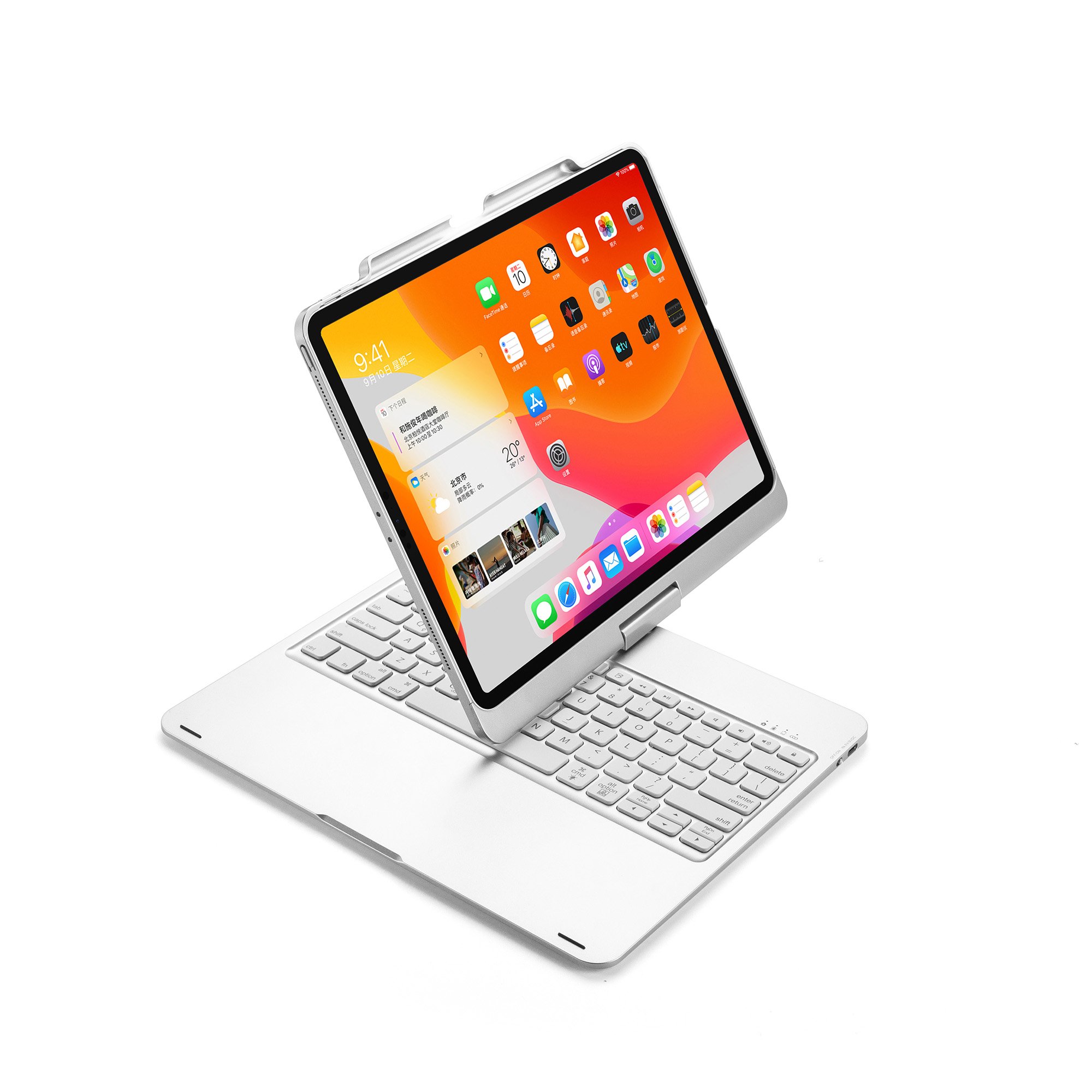 Hot Selling Mini BT Keyboard Case for iPad 12.9inch With Type-C Trackpad Aluminum Material Magic Keyboard Hard Cover