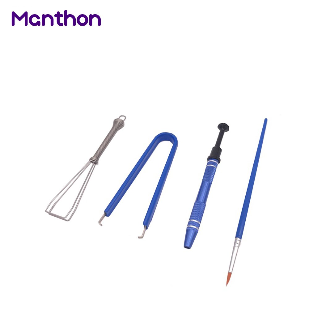 4 in 1 Mechanical Keyboard Tweezers Lube Brush Switch Puller Stem Picker Holder IC Claw Tools Set