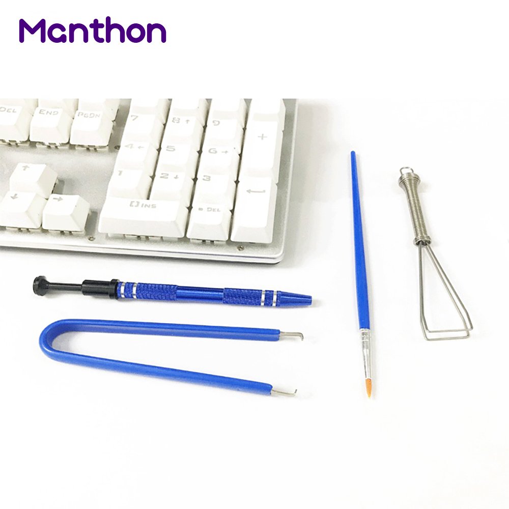 4 in 1 Mechanical Keyboard Tweezers Lube Brush Switch Puller Stem Picker Holder IC Claw Tools Set