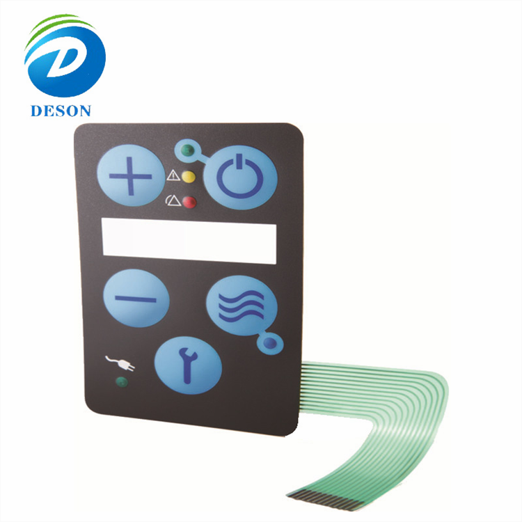 polycarbonate membrane switch front panel pet pc graphic overlay printing membrane switch one button