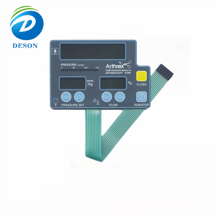 polycarbonate membrane switch front panel pet pc graphic overlay printing membrane switch one button