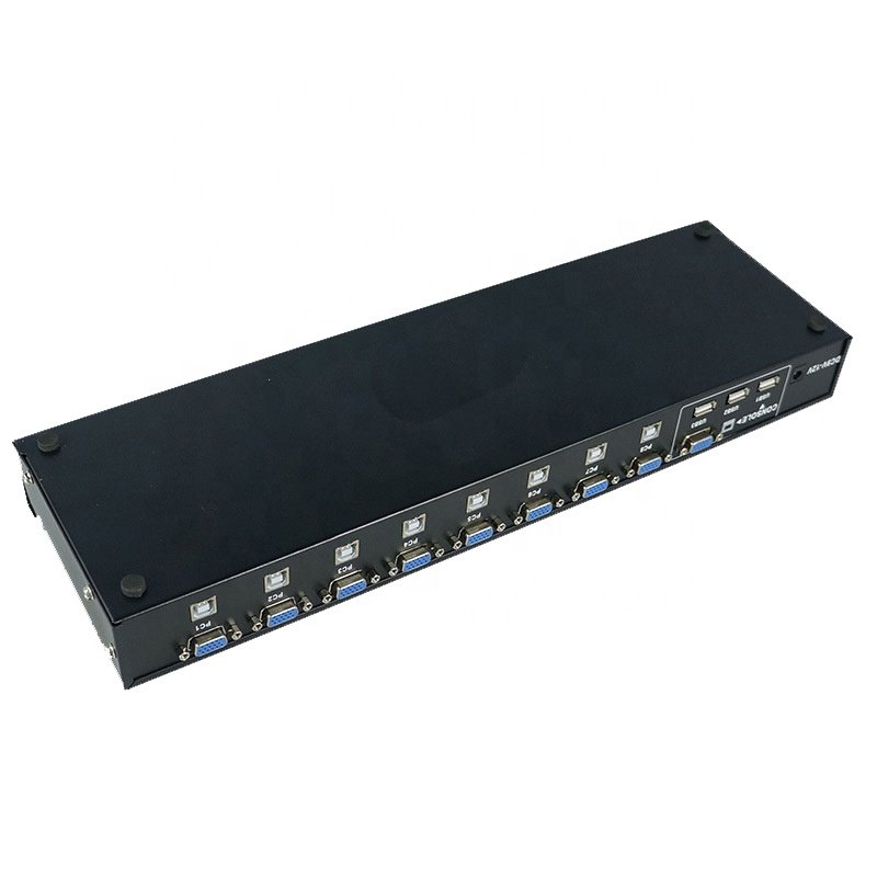 8 Port KVM Switch VGA USB Console 8 In 1 Out With Button Connects Printer Keyboard Mouse display device