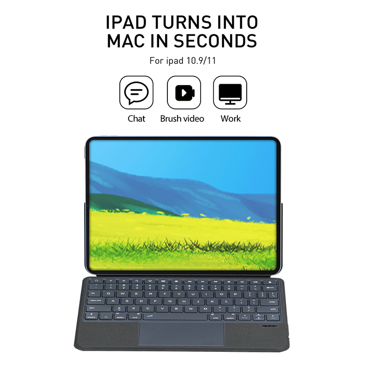 2024 New Magnetic Magic Keyboard Travel Case Brand New Machined Aluminum 100% iPad Keyboard Hard Case for iPad pro 11 inch