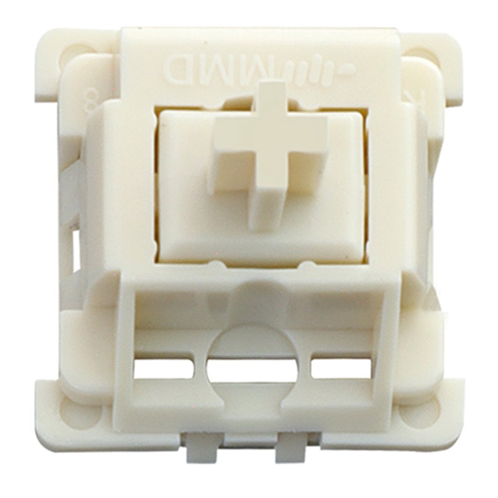 MMD V4 Ice Cream Milk White Keyboard Switches 5 Pins 45g Super Smooth Complete POM Linear Switches Mechanical Keyboard Switch