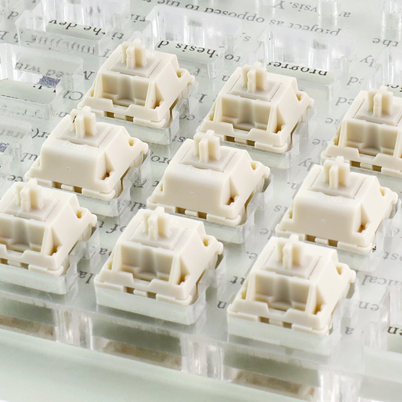 MMD V4 Ice Cream Milk White Keyboard Switches 5 Pins 45g Super Smooth Complete POM Linear Switches Mechanical Keyboard Switch