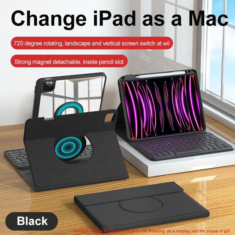 iFacemall Keyboard Tablet Case Cover Keyboard for iPad Pro Air 10.9/ 11 2024 Factory Support Custom Wireless Magnetic Detachable