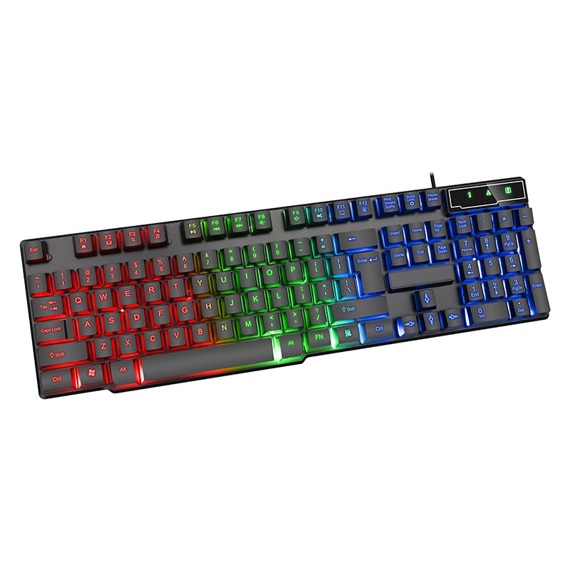 Mechanical Feeling Keyboard Wired Backlight USB Computer Accessories Colorful 104 Keys Multi-function Game Keyboard LED OEM 439g