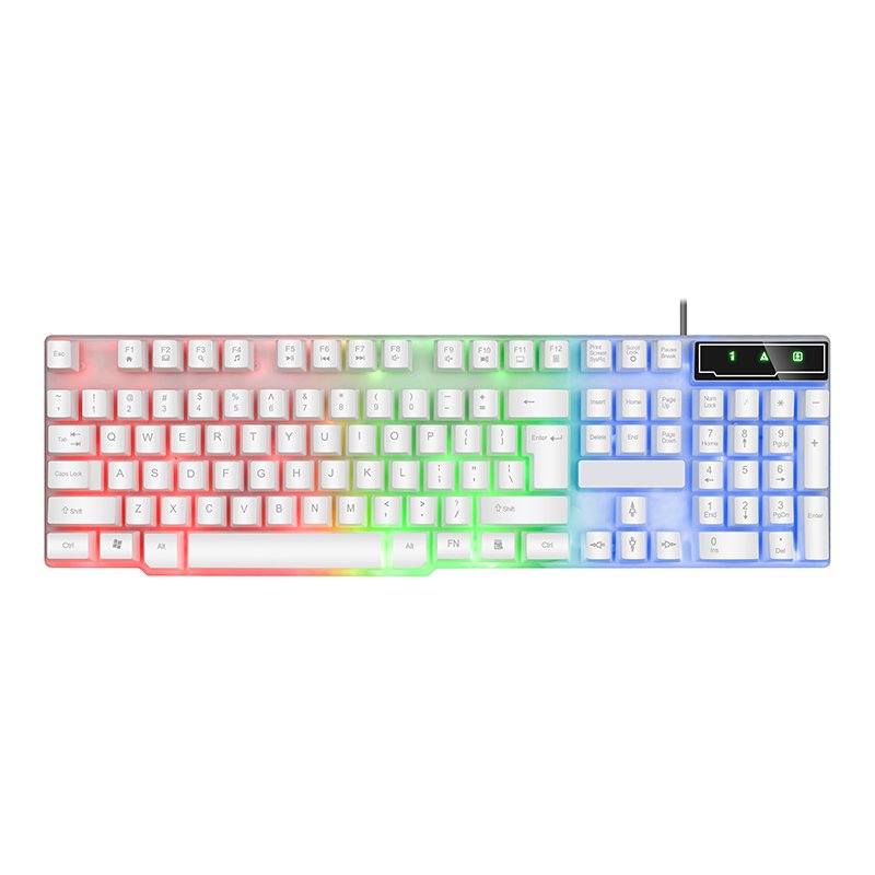 Mechanical Feeling Keyboard Wired Backlight USB Computer Accessories Colorful 104 Keys Multi-function Game Keyboard LED OEM 439g