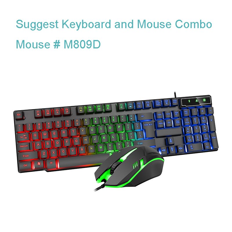 Mechanical Feeling Keyboard Wired Backlight USB Computer Accessories Colorful 104 Keys Multi-function Game Keyboard LED OEM 439g