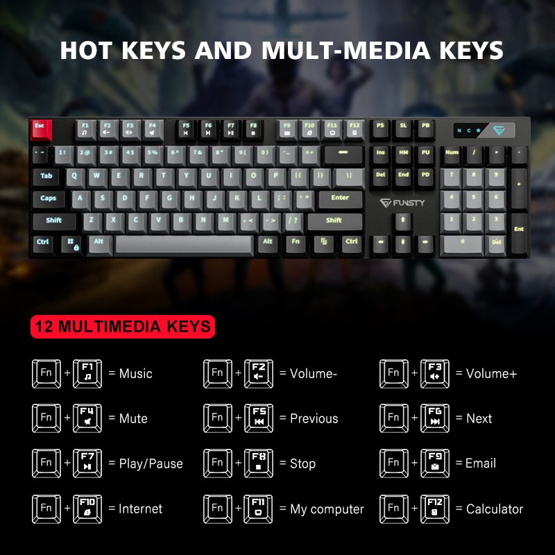 Keyboard mechanical oem color good Sale Wired Mechanical Keyboard 104 Key LED RED Switches Ergonomic Keyboard