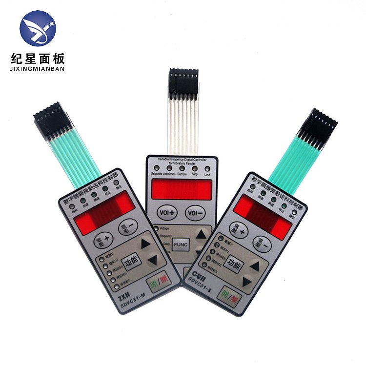 Silk screen printed stickers with print logo display screen keyboard flat panel control jose membrane switch logo packaging