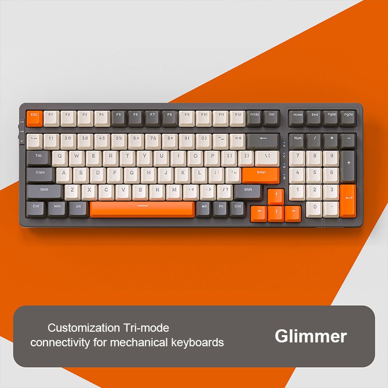OEM 98 Keys Custom Key Shaft Wireless Bluetooth Multi Mode RGB Can DIY Hot Swappable Mechanical Keyboard Custom Wholesale