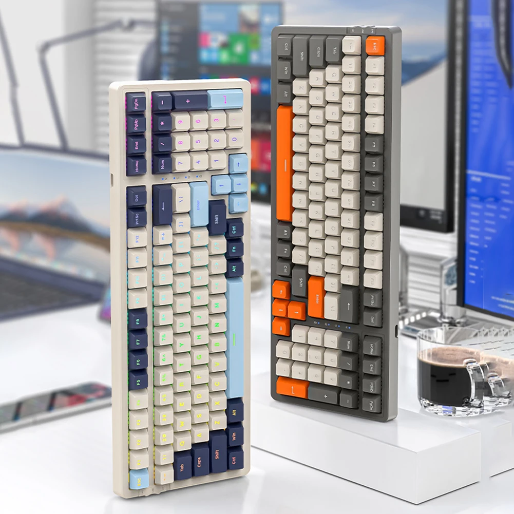 K8 100-Key Mechanical Keyboard Wireless 2.4G Blue Tooth Three-Mode Customize Hot-Swappable Gaming Mechanical Keyboard