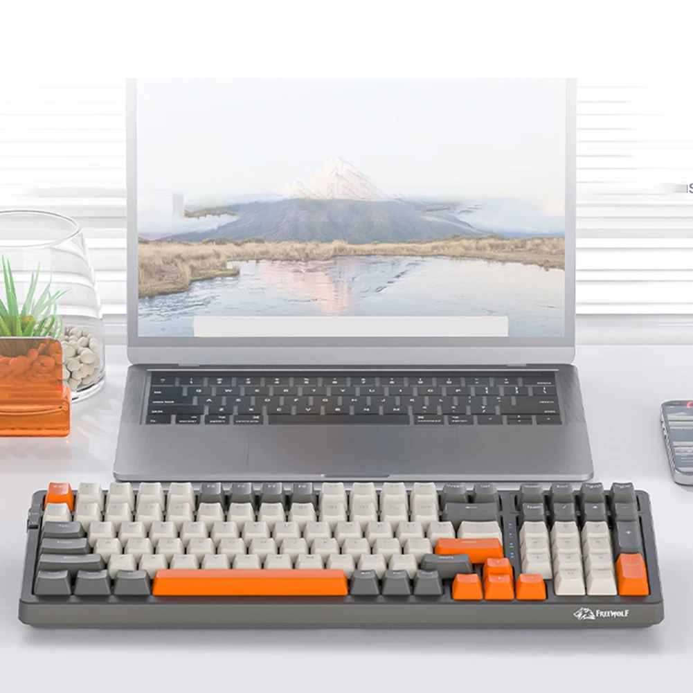 K8 100-Key Mechanical Keyboard Wireless 2.4G Blue Tooth Three-Mode Customize Hot-Swappable Gaming Mechanical Keyboard