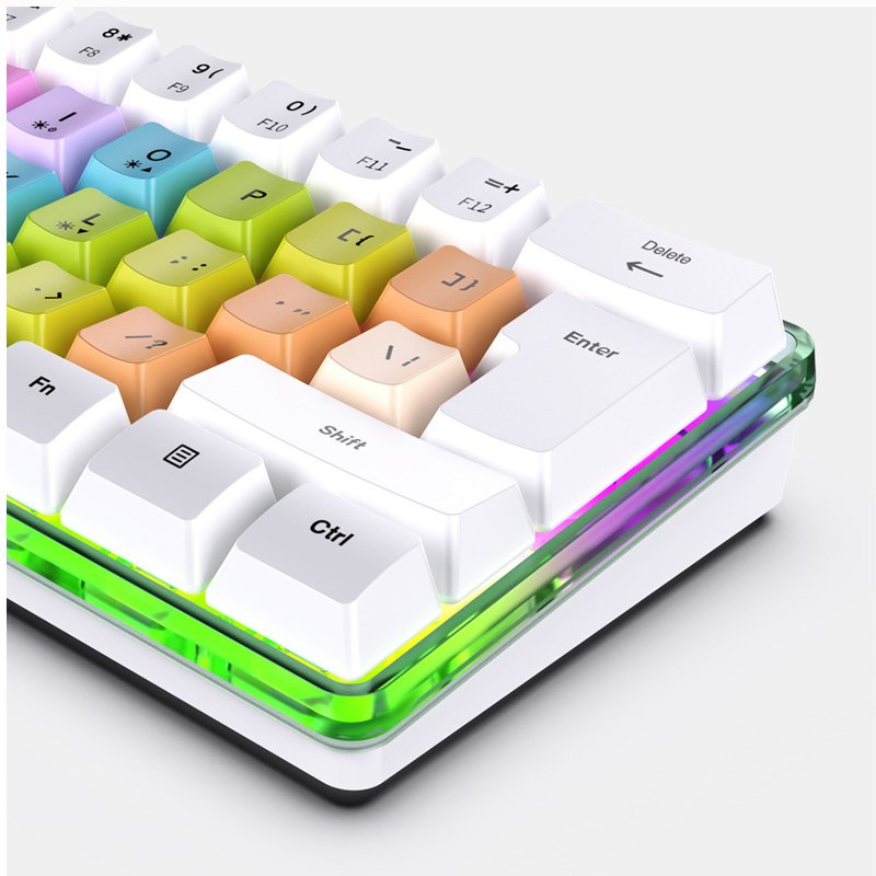 K401 61Keys Silent Switch Keyboard 60% RGB Backlit Gaming Keyboard PC USB Type C Membrane Wired gaming keyboard