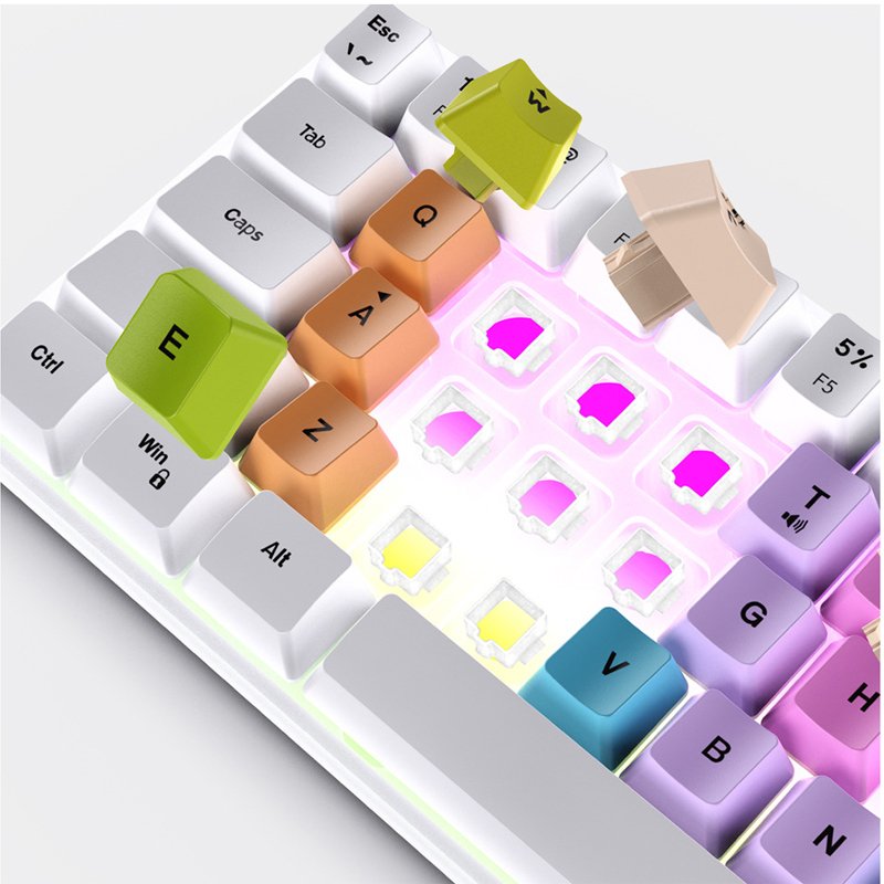 K401 61Keys Silent Switch Keyboard 60% RGB Backlit Gaming Keyboard PC USB Type C Membrane Wired gaming keyboard