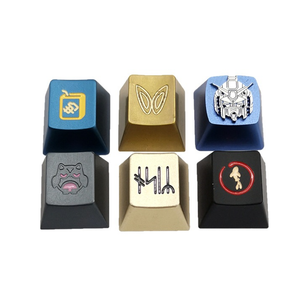 Wholesale professional custom design blank animation craftsman gold metal aluminum keyboard game key cover key cap