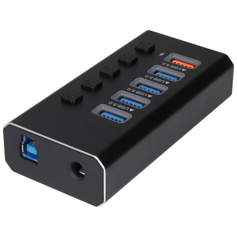 VCOM 5 Ports USB Type C Hub Data 5Gbps USB3.0 Splitter with On Off Switch for Computer Keyboard Mouse