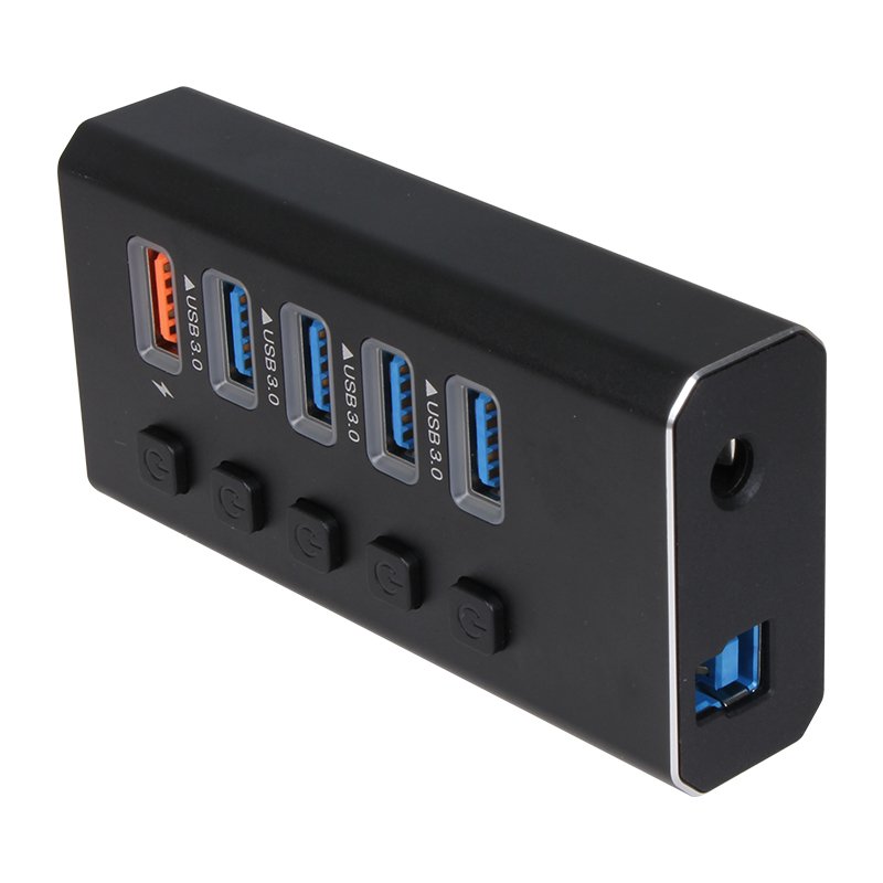 VCOM 5 Ports USB Type C Hub Data 5Gbps USB3.0 Splitter with On Off Switch for Computer Keyboard Mouse