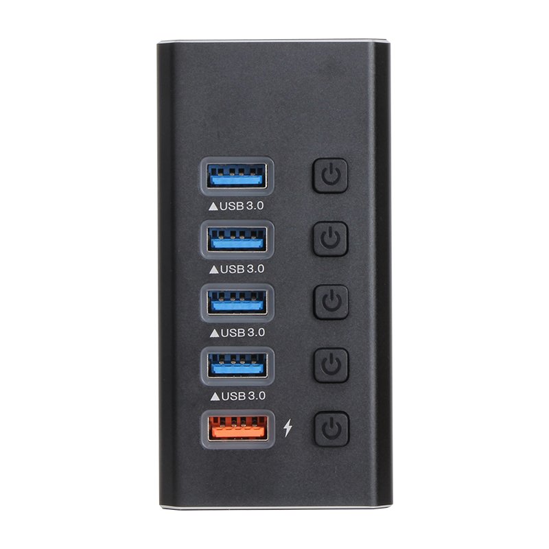 VCOM 5 Ports USB Type C Hub Data 5Gbps USB3.0 Splitter with On Off Switch for Computer Keyboard Mouse