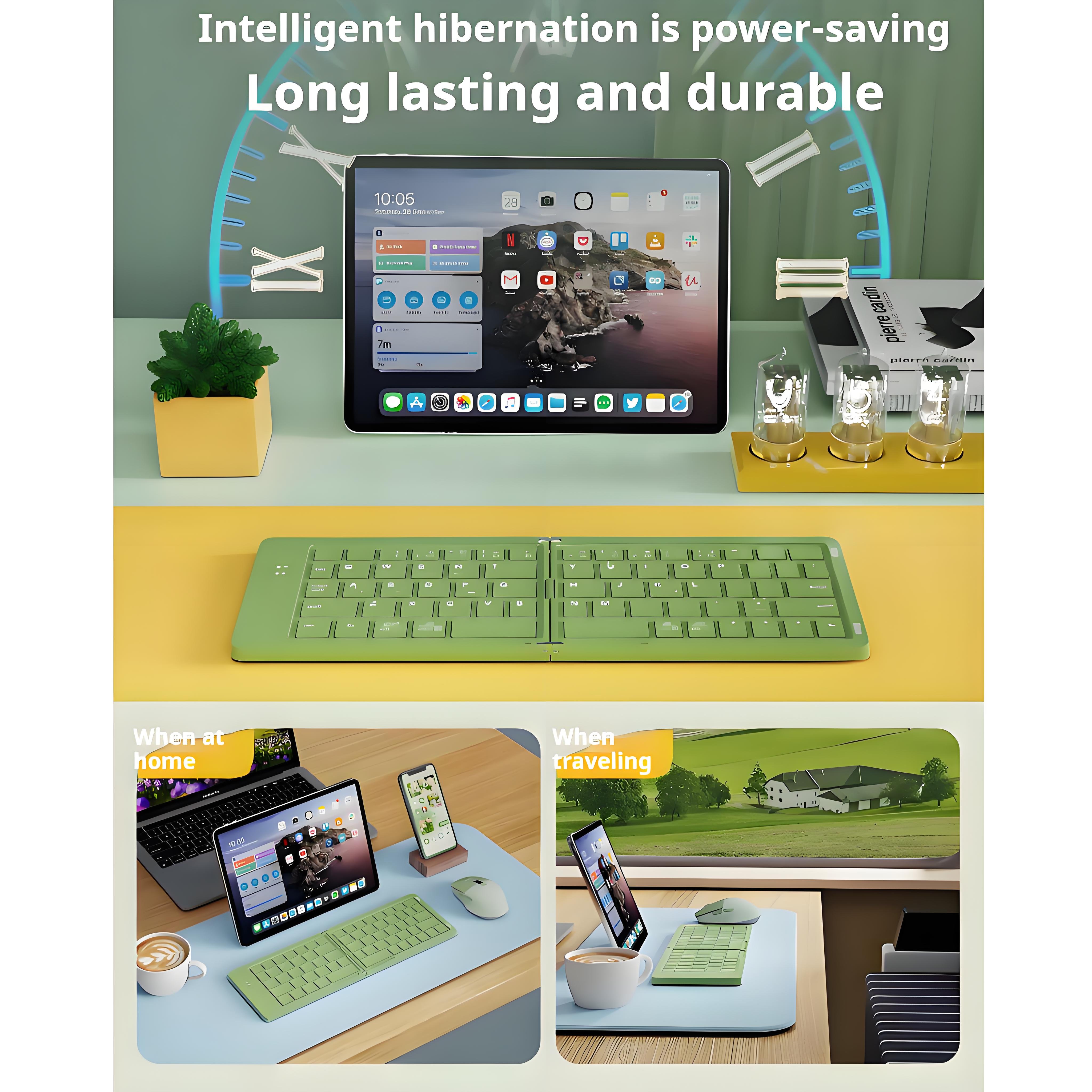 67 keys Mini folding Bluetooth keyboard tablet wireless phone laptop office universal portable small ultrathin keyboard
