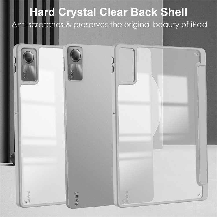 Factory Customized Wholesale Acrylic Smart PU Leather Tri-flold Tablet Case Cover for Xiaomi Redmi pad 10.61
