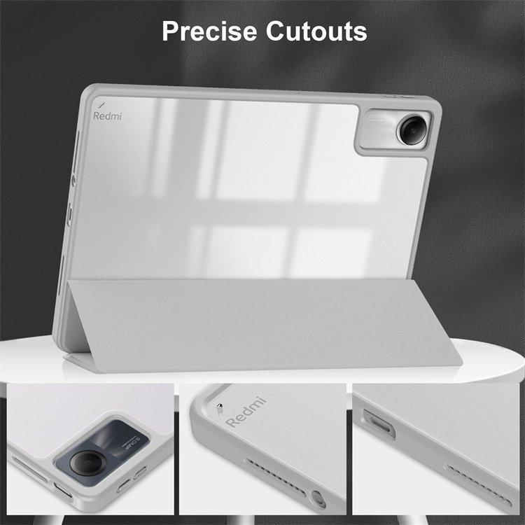 Factory Customized Wholesale Acrylic Smart PU Leather Tri-flold Tablet Case Cover for Xiaomi Redmi pad 10.61