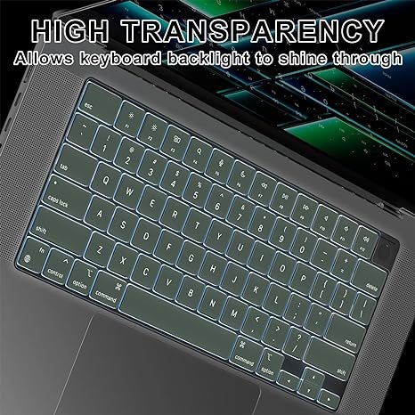 Premium Ultra Thin Keyboard Protector Cover Skin for MacBook Pro 14" 16"/Air 15.3" 13.6'' with Touch Bar