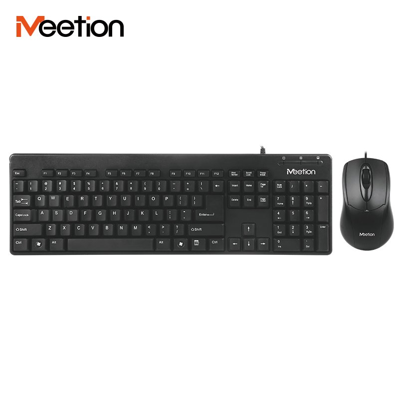 Meetion Hot Sale AT100 Quiet USB Wired Keyboard Mouse Combo Key Cap 1000 Wholesale Switches Stock Technology China Waterproof