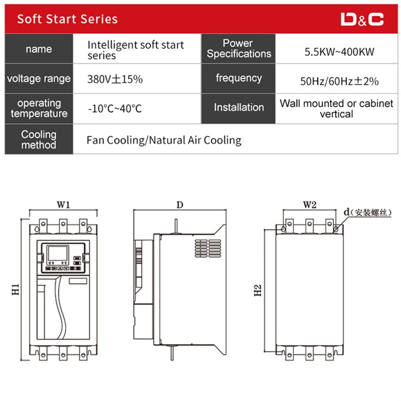 ShangDe 380V 440V three phase intelligent online motor soft starter manufacture for pumps