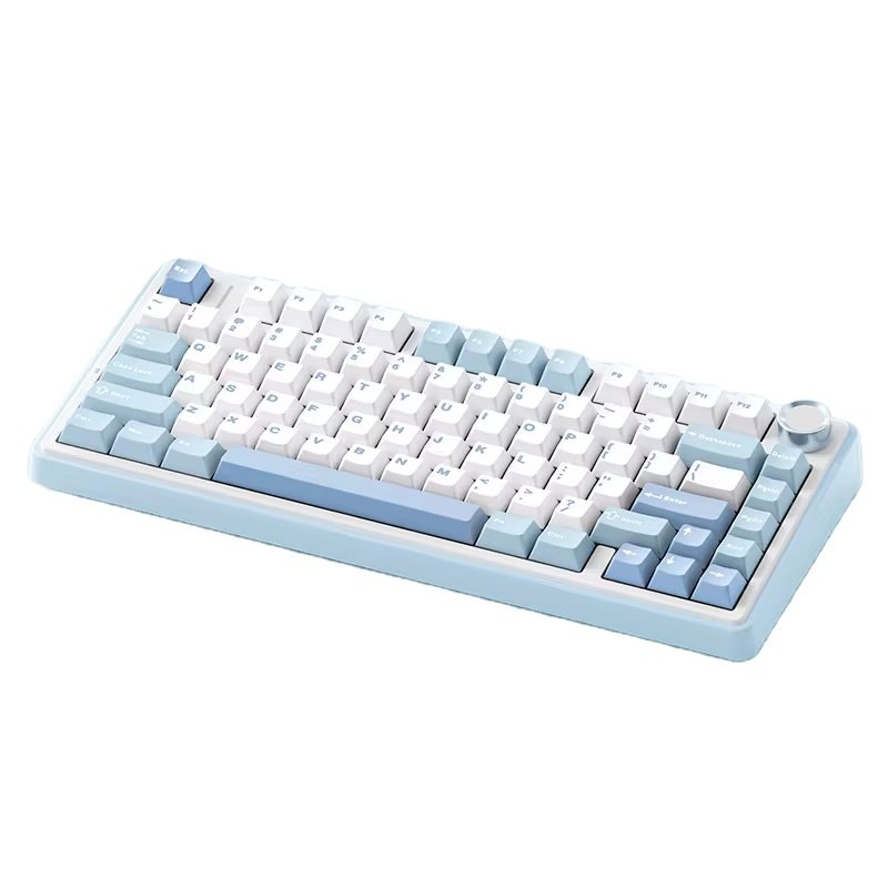 AULA F75 OEM Logo wired usb RGB LED light pc computer custom 2.4G wireless gaming mechanical switch 75% keyboard