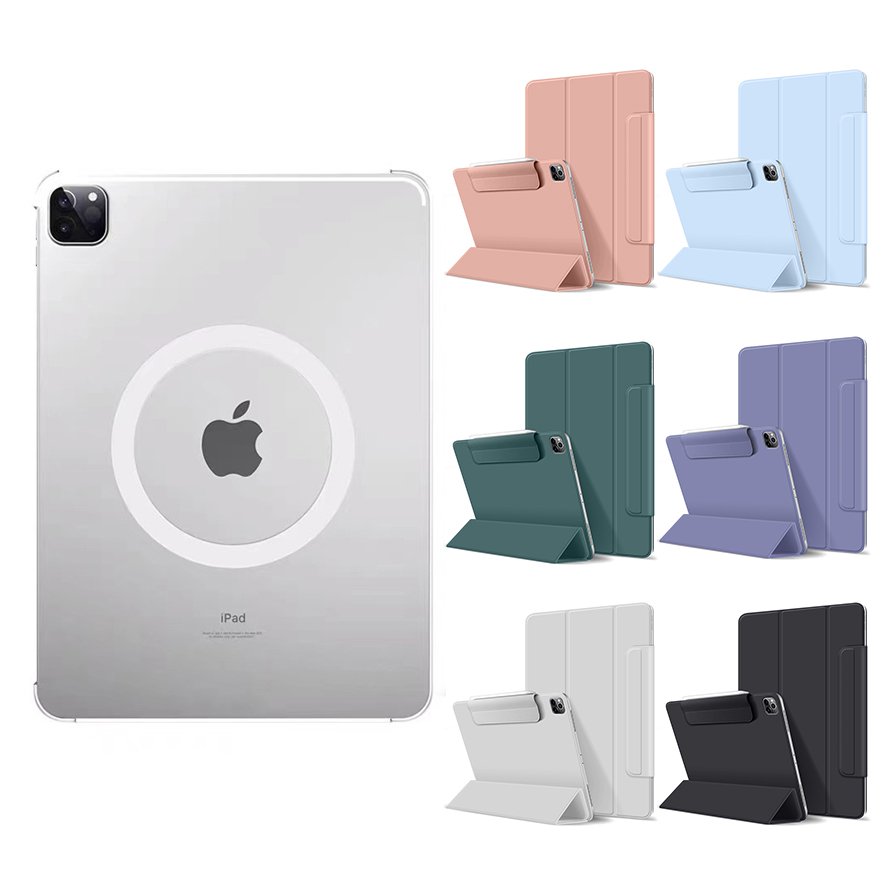 Auto-sleep Magnetic 360 Rotation Tablet Cover for iPad 2024 Air 4 Mini 6 12.9 10.2 with pencil holder for iPad Pro 13 Inch Case