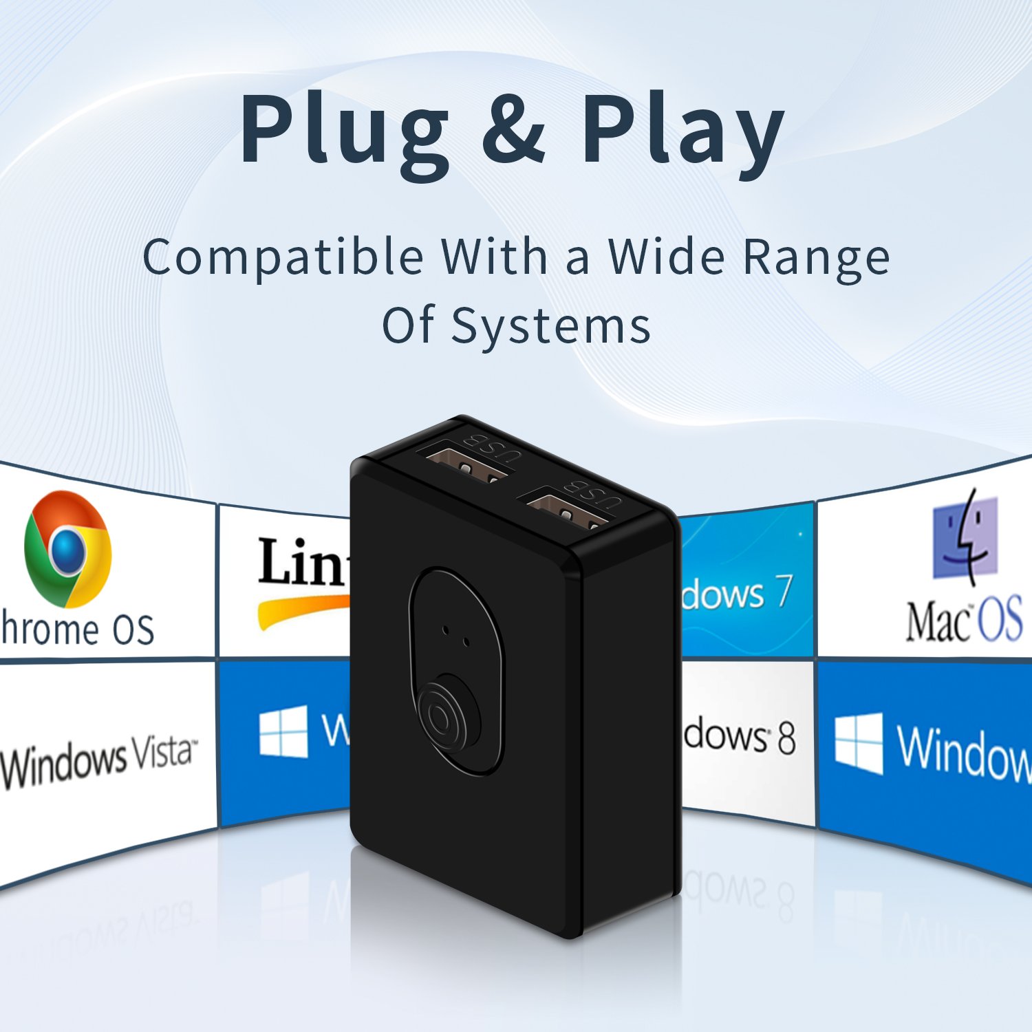 USB2.0 Switch Selector 2x1 1x2 Bi-direcional USB Switcher 2 Port Sharing 1 Devices for Keyboard Mouse Printer 2 port Hub