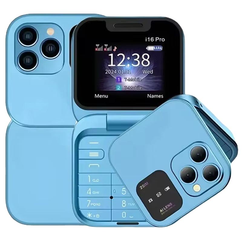 I16 Pro-Lady Cover Flip Mobile Phone,1.77 ", Dual Sim,MP3 Magic Voice,Camera,Flashlight,Speed Dial,Clamshell Small Cellphone
