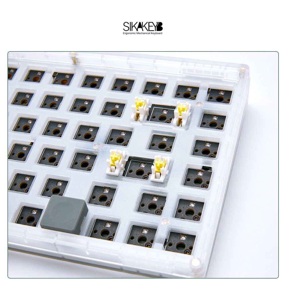 SIKAKEYB SK5 Castle ABS White Translucent RGB 84 Keys Hotswap Kit DIY 5.0 2.4G Wired 3 Mode Gaming 75% Mechanical keyboard