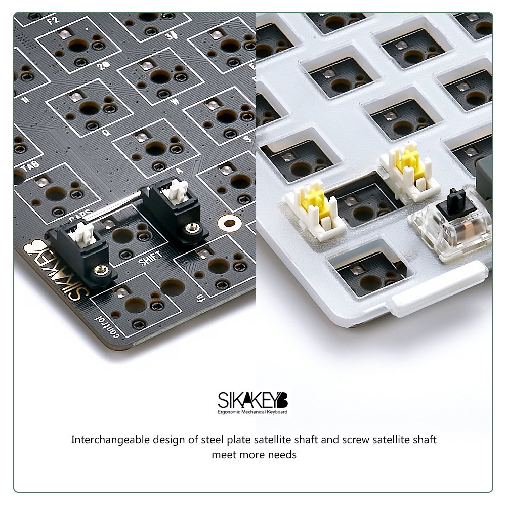 SIKAKEYB SK5 Castle ABS White Translucent RGB 84 Keys Hotswap Kit DIY 5.0 2.4G Wired 3 Mode Gaming 75% Mechanical keyboard
