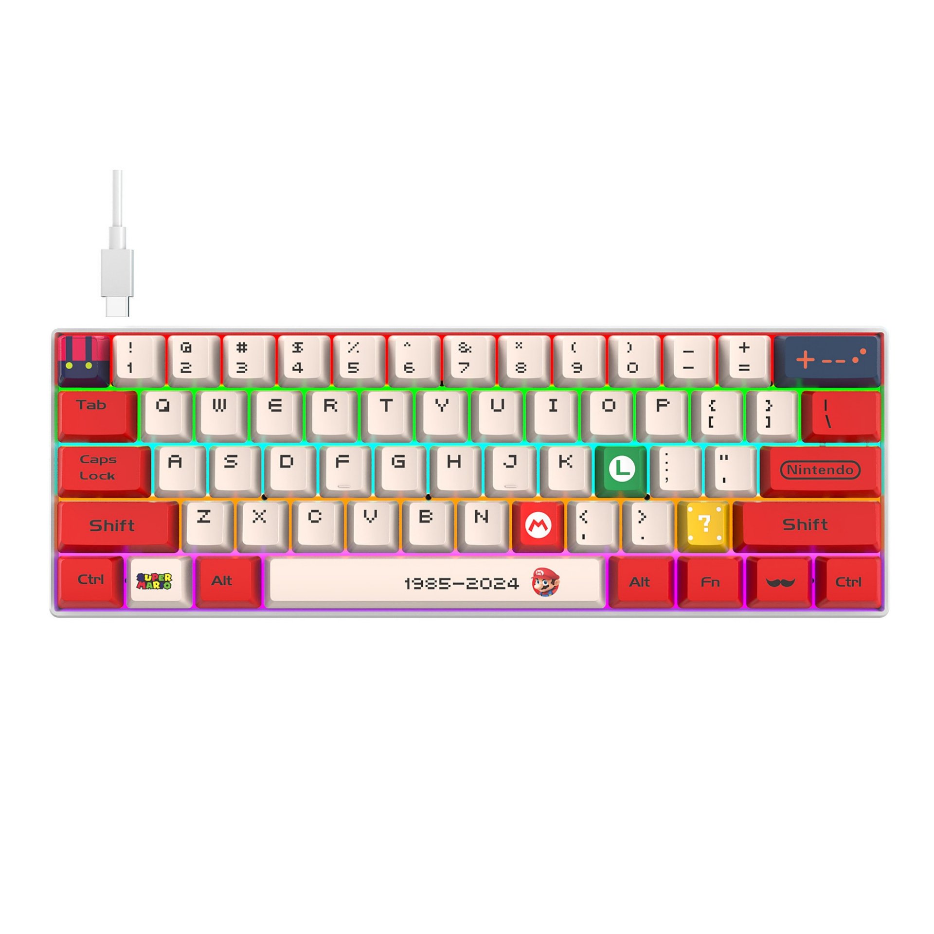 Professional 61 Keys 60% Teclado Led Rgb Laptop Wired Usb Computer Mechanical Gaming Esports Keyboard For Desktop Pc Computers