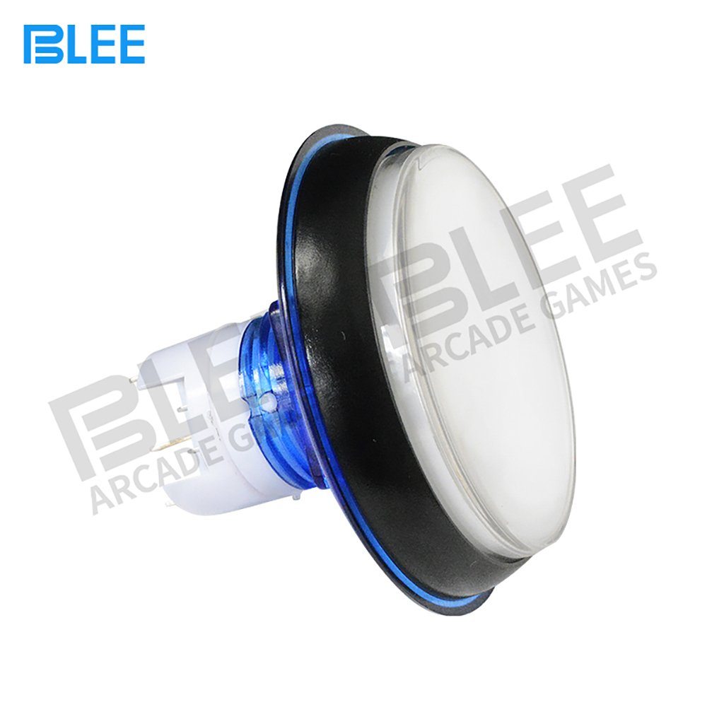 Built-in microswitch latch type durable arcade game parts 27*27mm square zero delay 12 volt LED plastic arcade push button